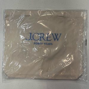 J. Crew Forty Years Canvas Shopping Bag NWOT